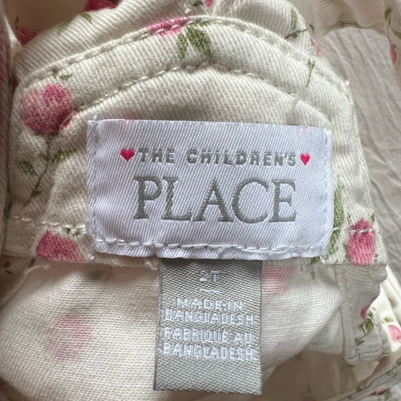 The Children's Place Pink Floral overall dress Size 2 T - Picture 2 of 4